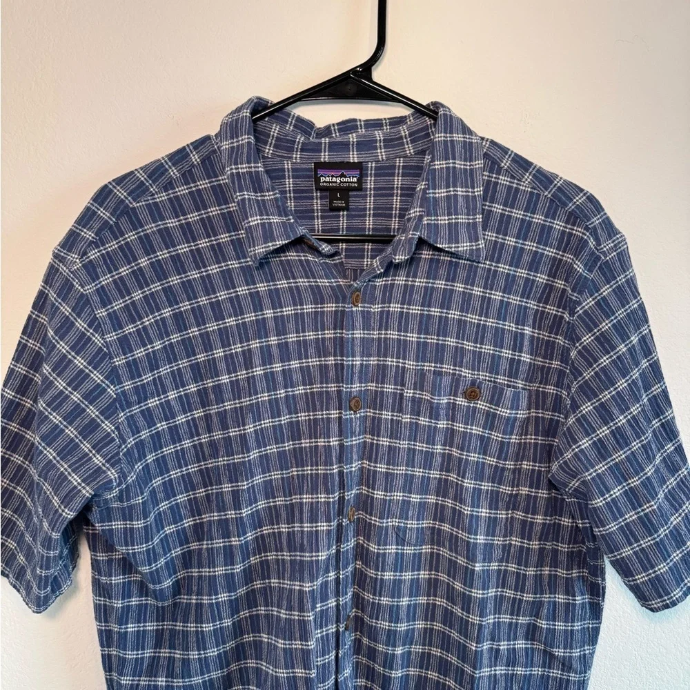 Patagonia Men’s Blue Back Step‎ Shirt Size Large
